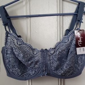 Playtex stretch lace underwire balcony bra 38G